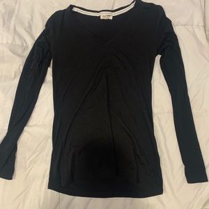 basic long sleeve black tee fashion nova